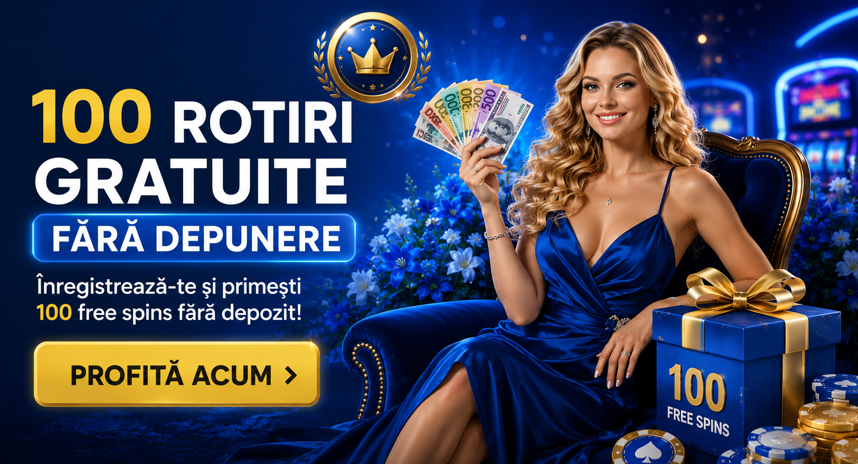 100 rotiri gratuite fara depunere